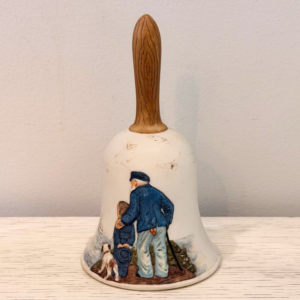 Vintage Porcelain Norman Rockwell "Looking Out to Sea" BELL  #1266 Limited Ed.